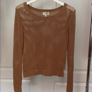 tan sweater